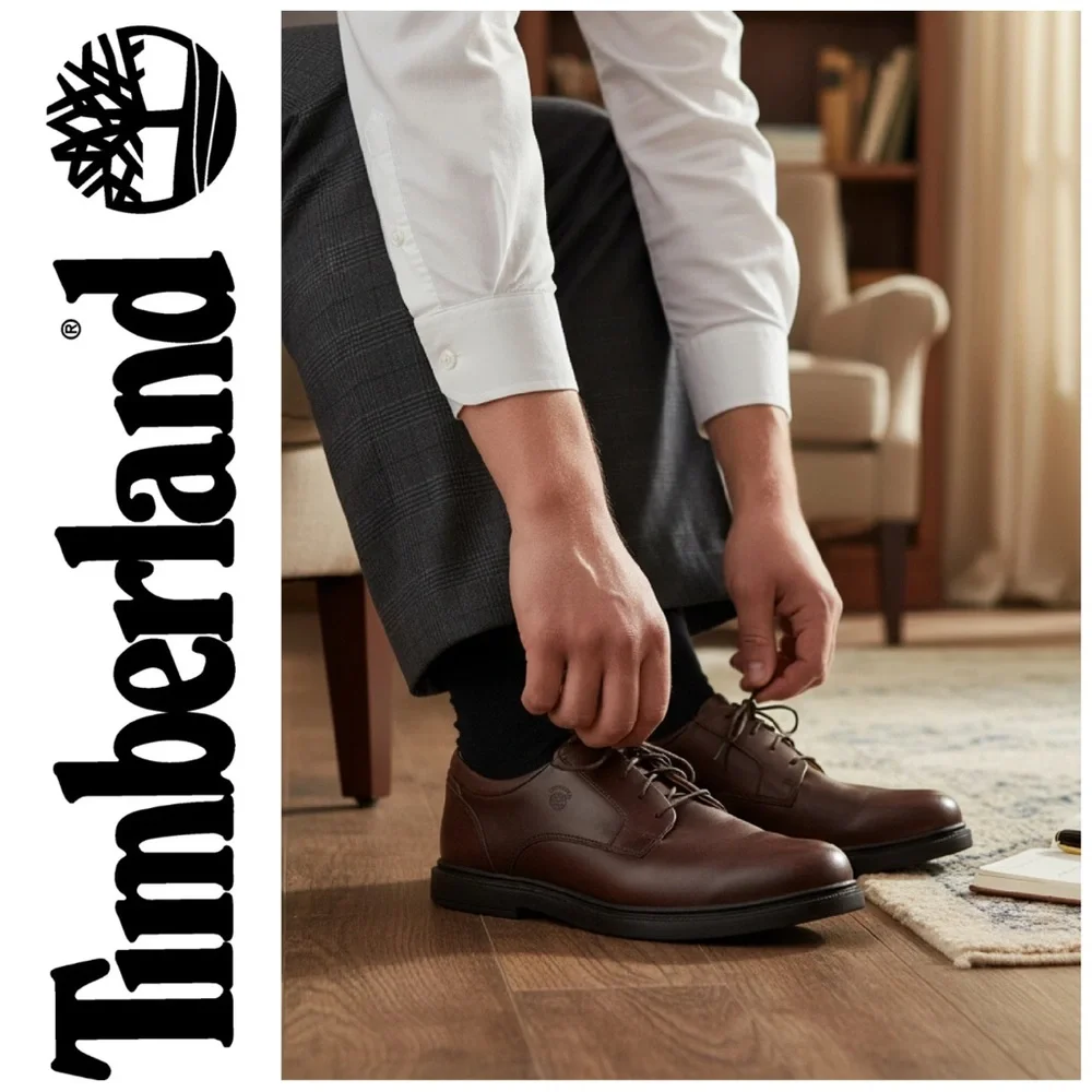 Timberland Waterproof Brown Leather Oxfords Lace Up Dress Shoes Men's Size 11